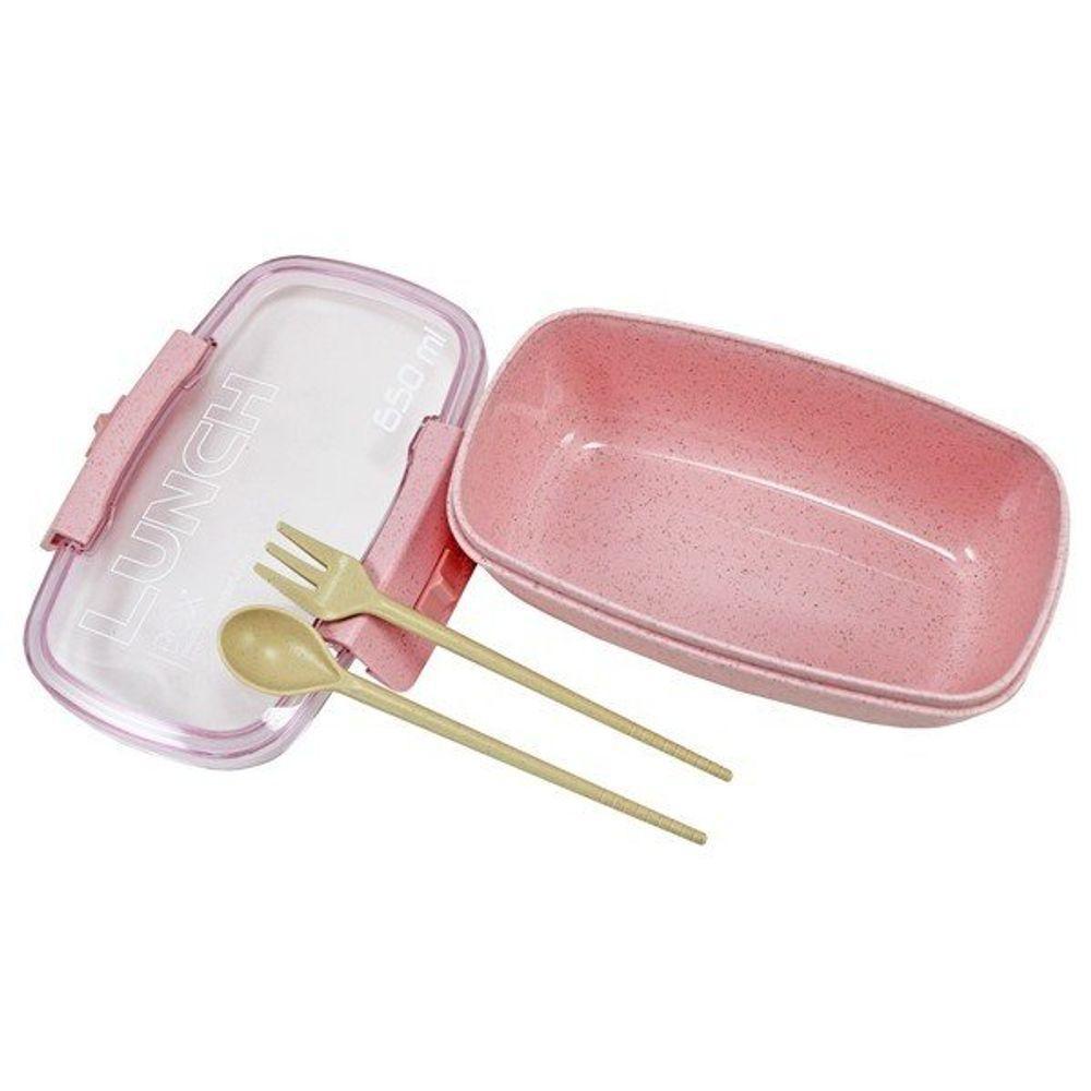 Conjunto Pote Marmita Ecológica 650ml E Copo Com Tampa 300ml Lifestyle Rosa - 7
