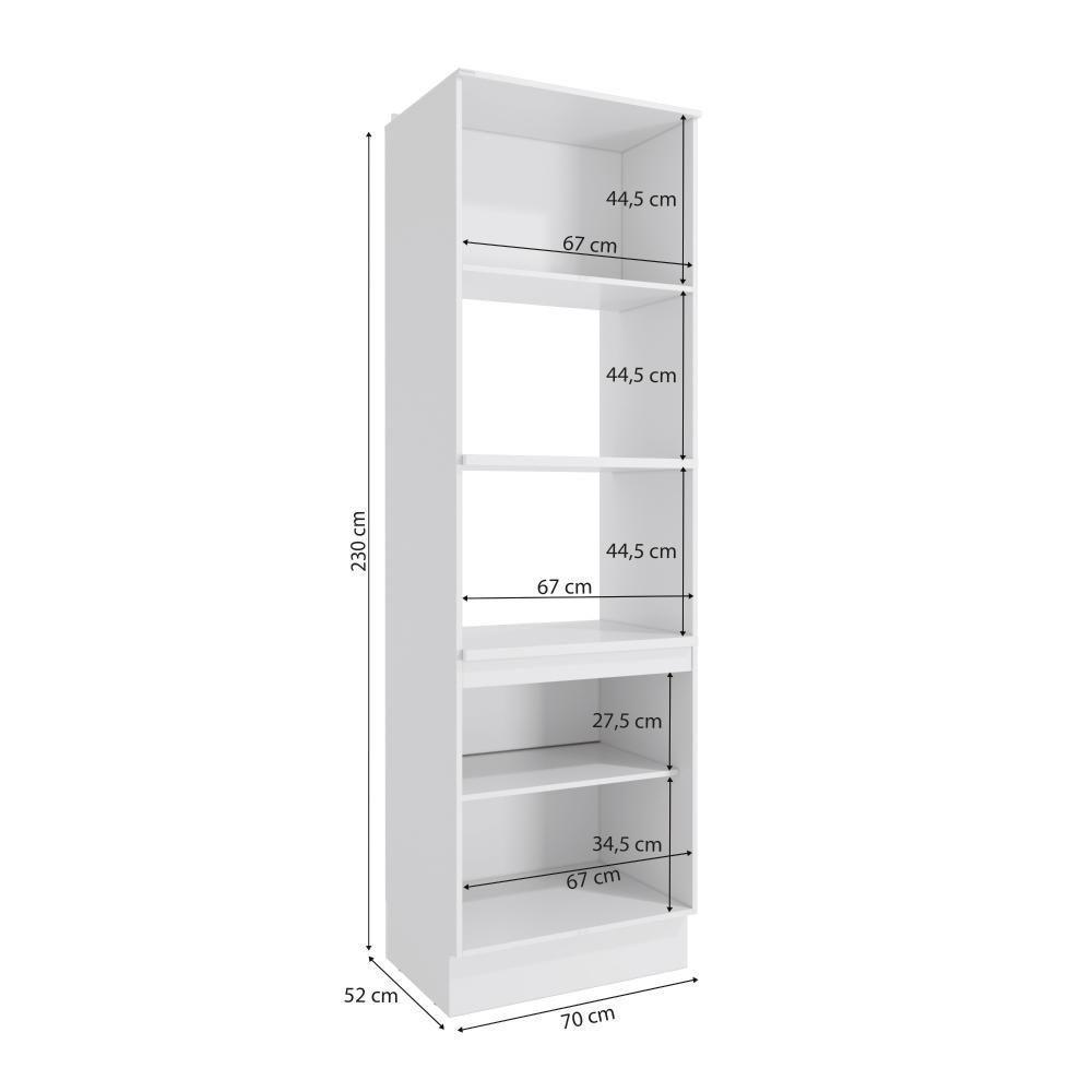 Kit 2 Fornos Celeste Kappesberg 100% Mdf 4 Portas Branco 70cm - 2