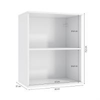 Armário Aéreo Celeste Kappesberg 100% Mdf 1 Porta Branco/azul 60cm - 2