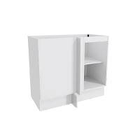 Balcão De Canto Reto Celeste Kappesberg 100% Mdf 1 Porta Branco/nogueira 98cm - 2