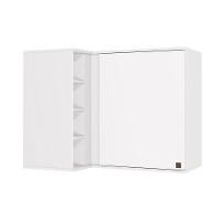 Armário Aéreo De Canto Reto Celeste Kappesberg 100% Mdf 1 Porta 4 Nichos Branco 98cm - 1