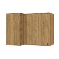 Armário Aéreo De Canto Reto Celeste Kappesberg 100% Mdf 1 Porta 4 Nichos Nogueira 98cm - 1