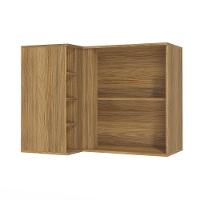 Armário Aéreo De Canto Reto Celeste Kappesberg 100% Mdf 1 Porta 4 Nichos Nogueira 98cm - 4