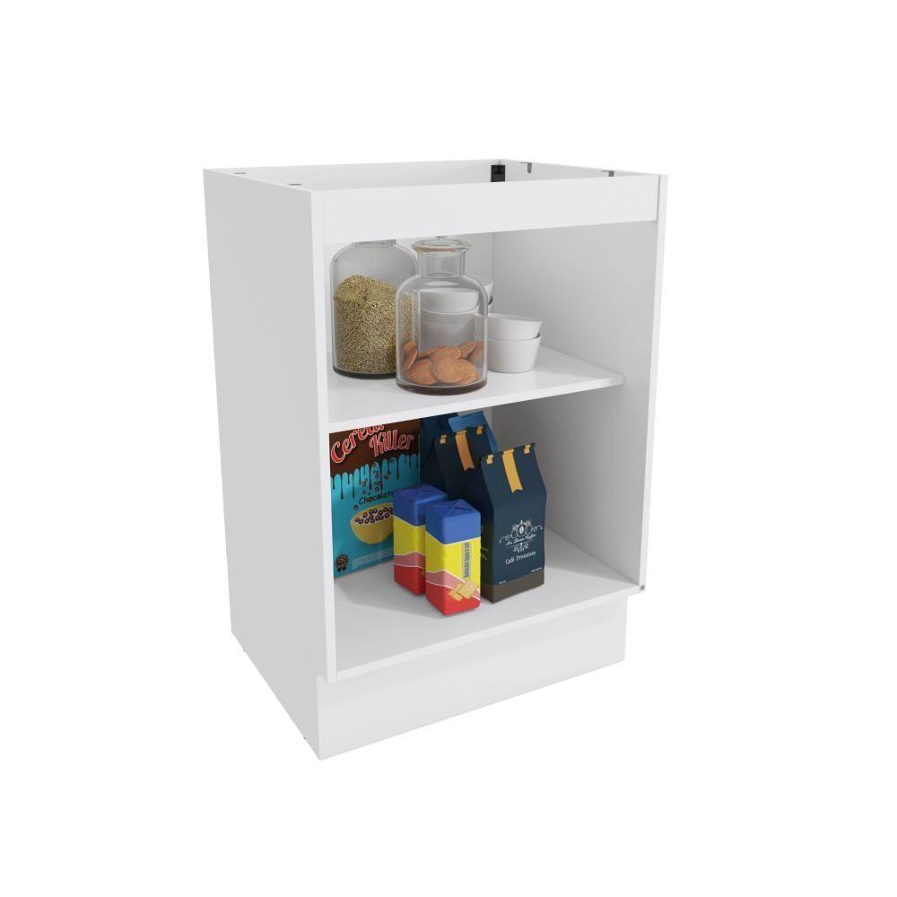 Balcão Celeste Kappesberg 100% Mdf 1 Porta Branco/nogueira 60cm - 3