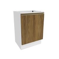 Balcão Celeste Kappesberg 100% Mdf 1 Porta Branco/nogueira 60cm - 1