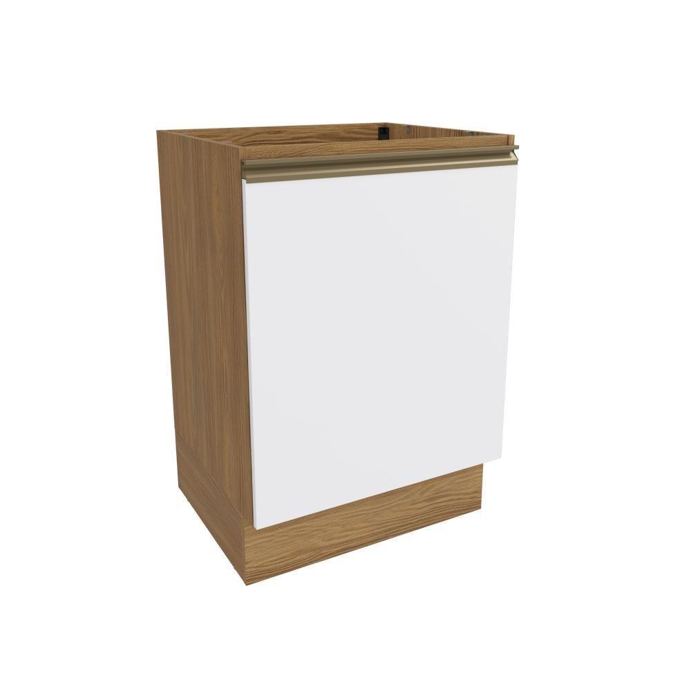 Balcão Celeste Kappesberg 100% Mdf 1 Porta Nogueira/branco 60cm - 1