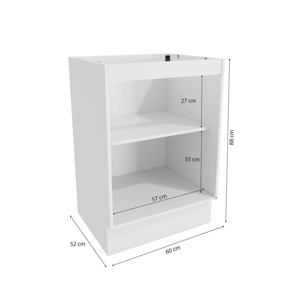 Balcão Celeste Kappesberg 100% Mdf 1 Porta Branco/azul 60cm - 2