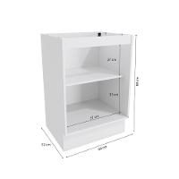 Balcão Celeste Kappesberg 100% Mdf 1 Porta Branco/azul 60cm - 2