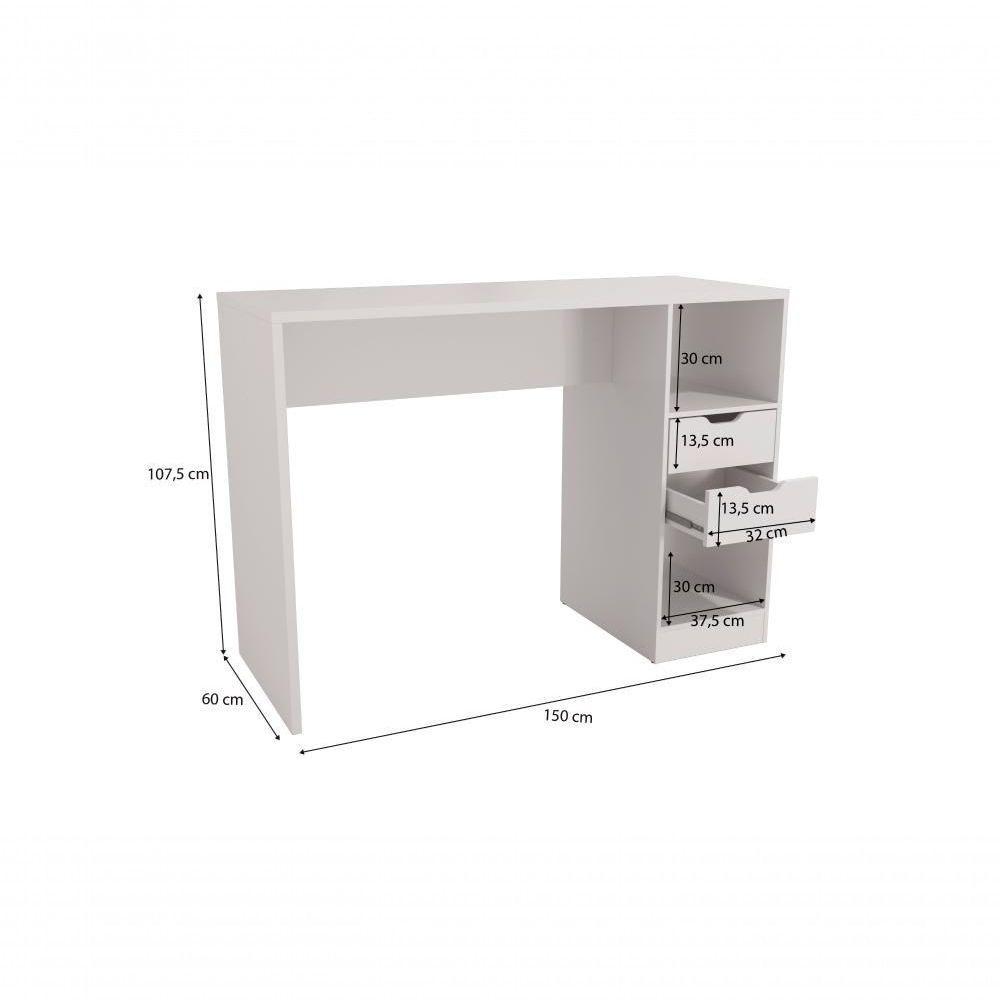 Bancada Celeste Kappesberg 100% Mdf 2 Gavetas Branco 150cm - 2