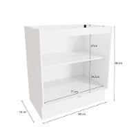 Balcão Celeste Kappesberg 100% Mdf 2 Portas Branco/nogueira 80cm - 2