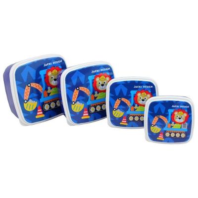 Pote Para Lanche De 4 Peças Filhotinhos Jacki Design Leão