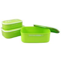 Conjunto De Potes Para Alimentos Com 3 Peças Lifestyle Jacki Design Verde - 3