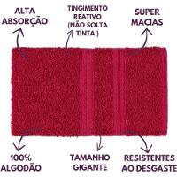 Jogo De Toalhas De Banho 4 Peças 100% Algodão Alta Absorção (2 Banho + 2 Rosto ) Padrão Hotel/pousada - Cereja