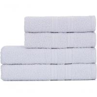 Jogo De Toalhas De Banho 4 Peças 100% Algodão Alta Absorção (2 Banho + 2 Rosto ) Padrão Hotel/pousada - Branca - 1