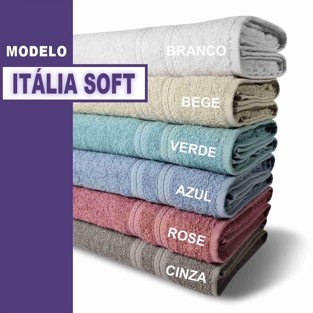 5 Toalhas Super Felpudas Grande E Grossa Algodão 80x150 Itália Soft Beka - Cinza/rosê - 2