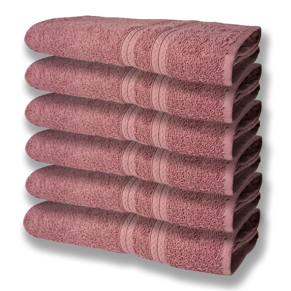 6 Toalhas Grande Super Felpudas E Grossa Algodão 80x150 Itália Soft Beka - Rosê - 1