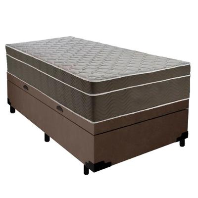 Cama Box Baú Solteiro com Colchão Molas Ensacadas Marrom SerenePrime
