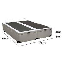 Cama Box Baú Casal Bipartido Sintético Sereneprime Branco 138x188x44. - 5