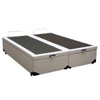 Cama Box Baú Casal Bipartido Sintético Sereneprime Branco 138x188x44 - 2