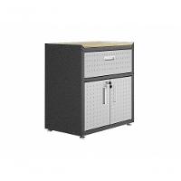 Balcão Multiúso Titanium Itatiaia 2 Portas E 1 Gaveta Preto com Cinza - 1