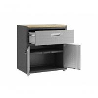 Balcão Multiúso Titanium Itatiaia 2 Portas E 1 Gaveta Preto com Cinza - 2