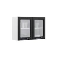 Armário Aéreo De Cozinha Grafite 2 Portas Com Vidro New Premium - 1