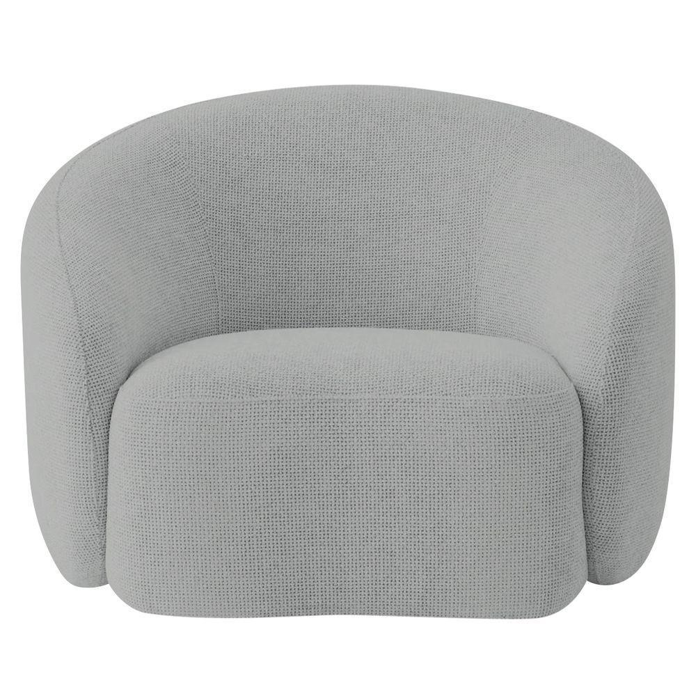 Kit 02 Poltronas Orgânica Luxo Recepção Amore Bouclé Cinza - 2