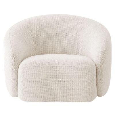 Kit 02 Poltronas Orgânica Luxo Recepção Amore Linho Cor Rosê