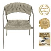 6 Cadeiras Atenas Tricô Náutico E Alumínio Uv Varanda Jantar Rami - 5