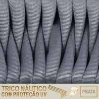 6 Cadeiras Atenas Tricô Náutico E Alumínio Uv Varanda Jantar Prata - 2