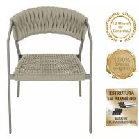 4 Cadeiras Atenas Tricô Náutico E Alumínio Uv Varanda Jantar Rami - 5