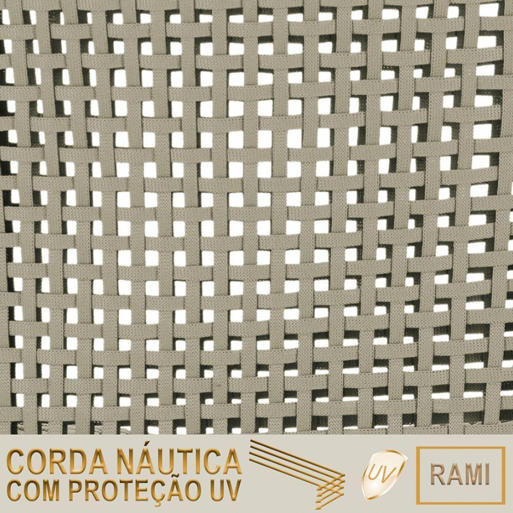 6 Cadeiras Corda Náutica E Mesa Tampo 2,00m Ripado Alumínio Rami - 2