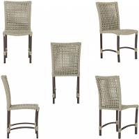 Jogo 6 Cadeiras Corda Náutica E Mesa Retangular Ripada 2,00m Rami - 3