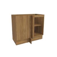 Balcão De Canto Reto Celeste Kappesberg 100% Mdf 1 Porta Nogueira/azul 98cm - 4