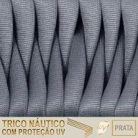 4 Cadeiras Atenas Tricô Náutico E Alumínio Uv Varanda Jantar Prata - 6