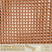 8 Cadeiras Cannes Corda Náutica E Mesa Retangular Alumínio Terra Cota - 2