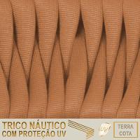 3 Cadeiras Tricô Náutico E Alumínio Uv Para Varanda Cozinha Terra Cota - 2