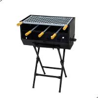 Churrasqueira Com Suporte Grelha E 3 Espetos Preto - 2