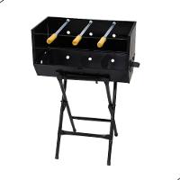 Churrasqueira Com Suporte Grelha E 3 Espetos Preto - 3