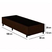 Cama Box Solteiro Suede Sereneprime Marrom 88x188x40 - 5