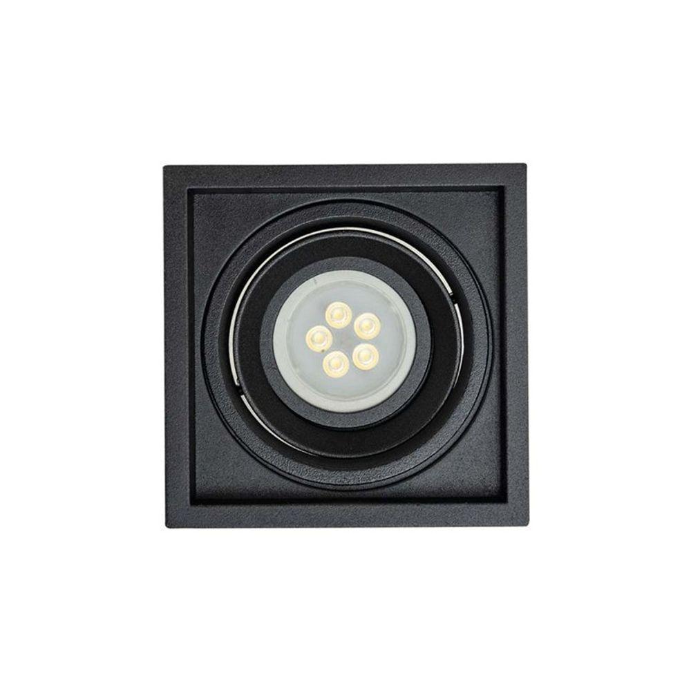 Spot Embutir Recuado Microborda Dicroica Mr16 Preto - Interlight - 1