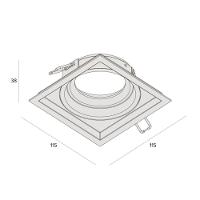 Spot Embutir Recuado Microborda Dicroica Mr16 Preto - Interlight - 2