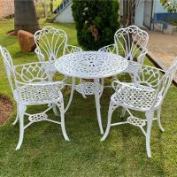 Conjunto De Jardim Modelo Fortaleza Mesa E 4 Cadeiras Branco - 2