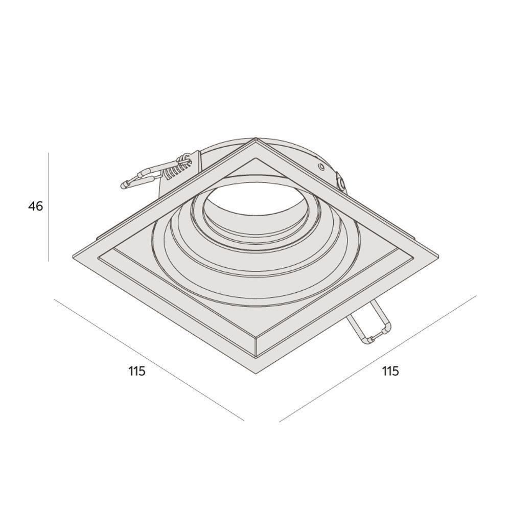 Spot Embutir Recuado Microborda Dicroica Mr16 Branco- Interlight - 2