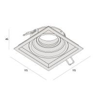 Spot Embutir Recuado Microborda Dicroica Mr16 Branco- Interlight - 2
