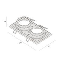 Spot Embutir Recuado Microborda Duplo Ar70 Branco - Interlight - 2