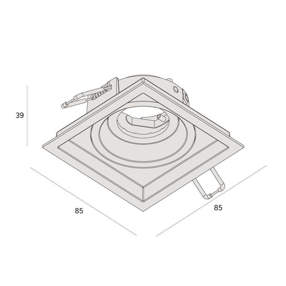Spot Embutir Recuado Microborda Mini-dicroica Mr11 Gu10 Preto - Interlight - 3