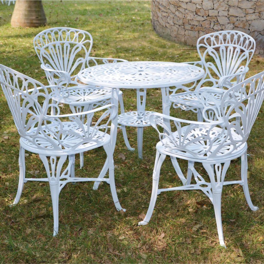 Conjunto De Jardim Modelo Primavera Mesa E 4 Cadeiras - 3