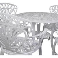 Conjunto De Jardim Modelo Primavera Mesa E 4 Cadeiras - 2