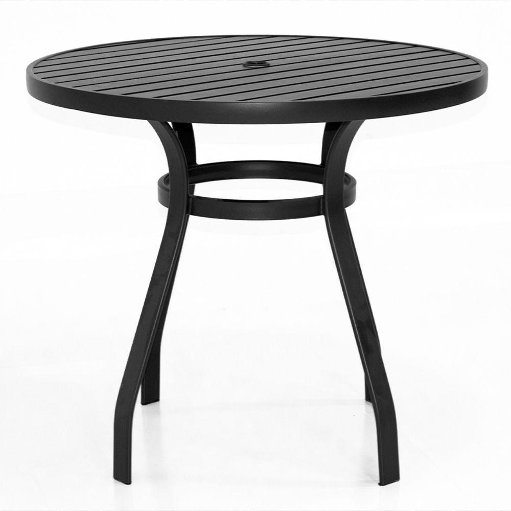 Kit 2 Chaises 1 Mesa 4 Cadeiras 1 Mesinha Ombrelone com base Preto - 8